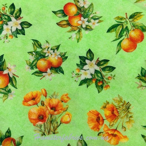 Orange Grove - Pistachio Green, Американский хлопок для рукоделия и одежды 729-397 фото