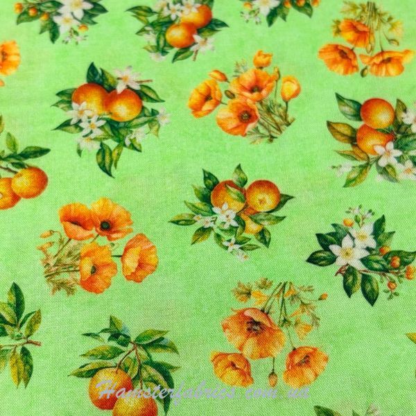 Orange Grove - Pistachio Green, Американский хлопок для рукоделия и одежды 729-397 фото