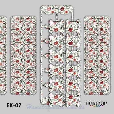 Весенний букет Картонные бобины для мулине BK07 фото