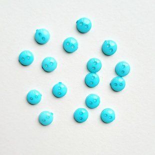 Пуговицы кукольные 6 мм бирюзовые 891-893  фото