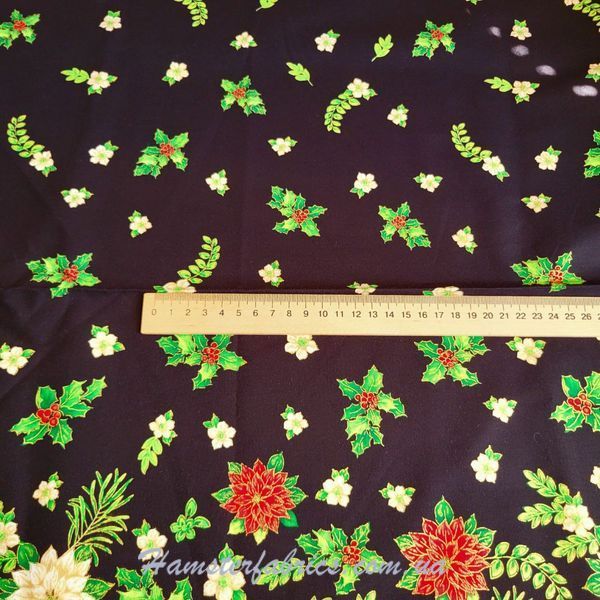 Ode to Joy Border Black Бавовна для рукоділля та одягу  640-1i4 фото